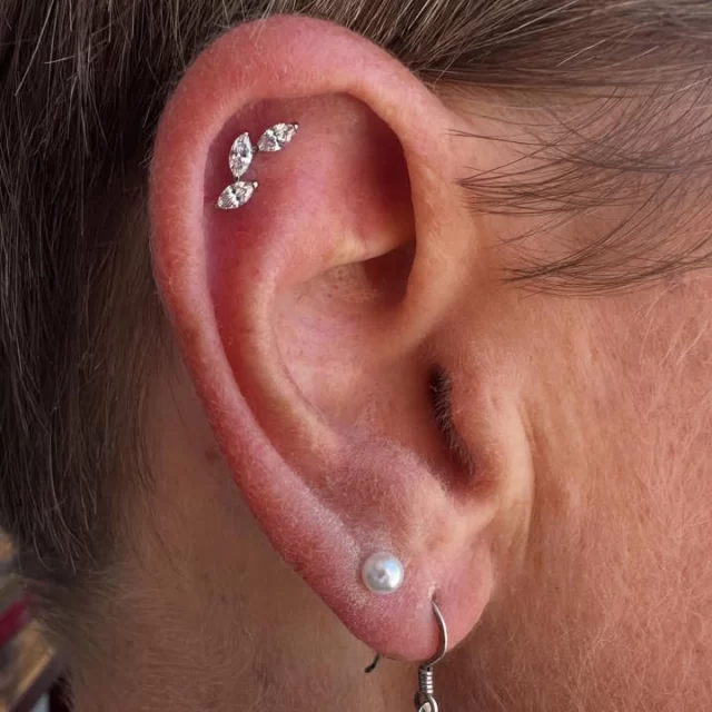 ✨Helix elegance with a global connection✨

This helix is styled with our 3 Leaf Marquise CZ top — a design that flows beautifully with the ear and brings just the right sparkle.

What makes it even more special? The piercing was done for a family member of Jade that came all the way from Germany 🇩🇪.

💎 Triple marquise-cut CZs catching the light
🌿 Leaf-inspired design for natural elegance
🔒 Titanium setting for comfort and longevity
🌟 A detail that shines with both style and story

* We are located inside 📍 @jadedink_ 
* Call or WhatsApp us on📱 084-600-5263
* Find us on 💻 www.modifiedmonkey.co.za

Pierce it. Flaunt it.

#piercing #pierced #helix #triplemarquise #marquisecz #leaf #cz #titanium #czjewellery #helixpiercing #modmonkey #modifiedmonkey #jadedink #pierceitflauntit